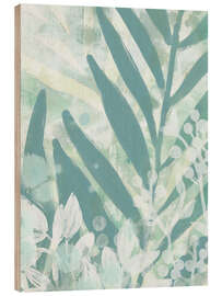 Holzbild Aqua Palms I - June Erica Vess