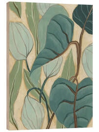 Holzbild Schieferpalmen I - June Erica Vess