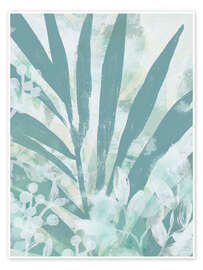 Wall art print Aqua Palms II - June Erica Vess
