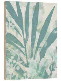 Holzbild Aqua Palms II - June Erica Vess
