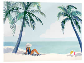 Acrylglasbild Palmenparadies - Victoria Barnes