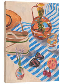 Holzbild Mandarinenflut I - Melissa Wang