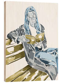 Holzbild Leserin - Regina Moore