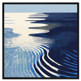 Gerahmter Kunstdruck Cobalt Ripples II