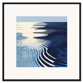 Gerahmter Kunstdruck Cobalt Ripples II