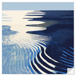 Wandsticker Cobalt Ripples II