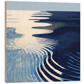 Holzbild Cobalt Ripples II