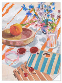 Sticker mural Tangerine Tides II - Melissa Wang