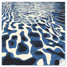 Wandsticker Cobalt Ripples I
