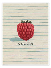 Wall art print La frambuesa (the raspberry) - Grace Popp