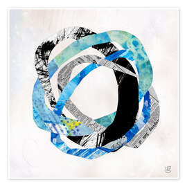 Wall art print Entwined Loops II - Laura Gibson