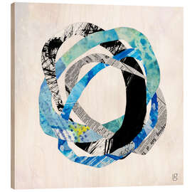 Holzbild Entwined Loops II - Laura Gibson