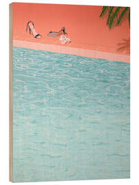 Holzbild Am Pool - Michael Potter Studio