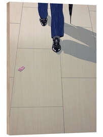 Holzbild Auf dem Weg