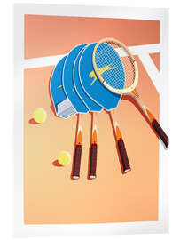 Tableau en verre acrylique Tennis Match Set