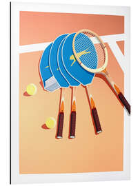 Aluminium print Tennis Match Set