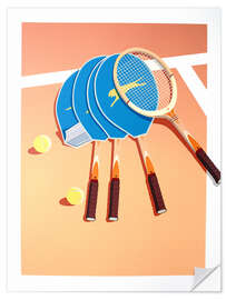 Wandsticker Tennis Match Set - Michael Potter Studio