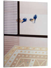 Alubild Blaue Schuhe