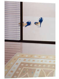 Hartschaumbild Blaue Schuhe