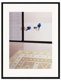 Gerahmter Kunstdruck Blaue Schuhe