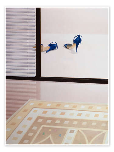Poster Ihre blauen Schuhe