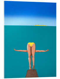 Acrylglasbild Taucherin - Michael Potter Studio