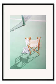 Gerahmter Kunstdruck Tennis am Morgen