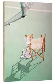 Wood print Tennis in the morning - Michael Potter Studio