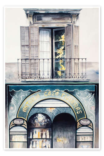 Póster House Facade in Barcelona