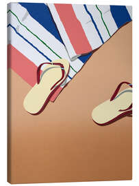 Leinwandbild Bereit für den Strand