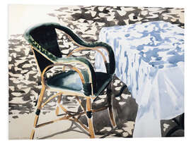 Hartschaumbild Mittagszeit auf der Terrasse