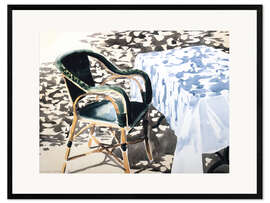 Gerahmter Kunstdruck Mittagszeit auf der Terrasse