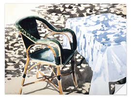 Wandsticker Mittagszeit auf der Terrasse