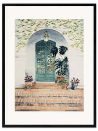 Gerahmter Kunstdruck Eingangstür in Sevilla