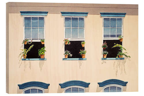 Wood print Windows New Orleans