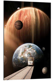 Alubild Die Straßenbahn von der Erde zu anderen Planeten - Gen Z