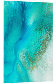 Aluminium print Turquoise Tranquility - Petra Meikle