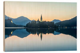 Holzbild Bled, Slowenien