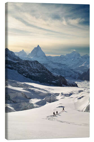 Canvas print Matterhorn, skiing the Grenxgletscher glacier