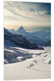 Tableau en PVC Matterhorn, skiing the Grenxgletscher glacier - Jones &amp; Shimlock