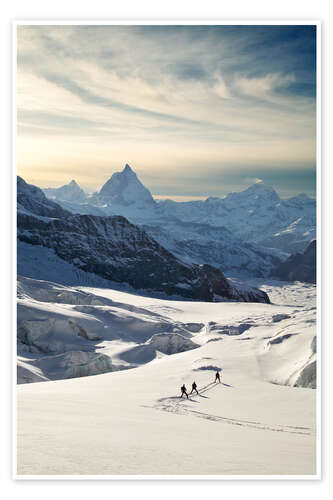 Poster Matterhorn, Skifahren auf dem Grenxgletscher