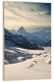 Holzbild Matterhorn, Skifahren auf dem Grenxgletscher - Jones &amp; Shimlock
