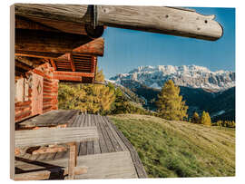 Holzbild Il Gruppo del Sella nelle Dolomiti dell'Alto Adige