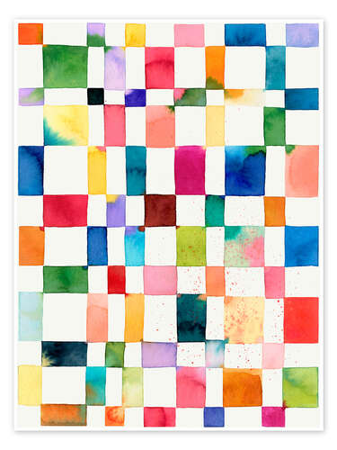 Póster Artsy Checkerboard