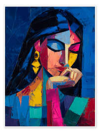 Reprodução Cubist Dreamer - Colorful Geometry - Thomas Klee