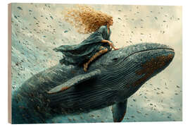 Holzbild Magische Reise mit Meeresriese - Thomas Klee