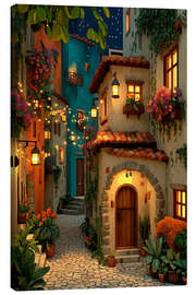 Leinwandbild Gemütliches toskanisches Dorf