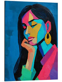 Magnettafel Expressives Frauenportrait