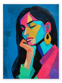 Reprodução Abstract Female Portrait - Thomas Klee