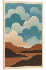 Tableau en aluminium Landscape With Mountains of Clouds - Gradient Grooves
